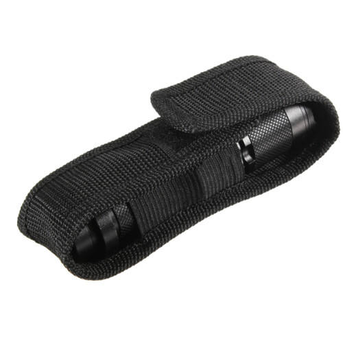 2 x Bolsa 13cm Nilon Negro para LED Linterna 1