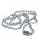 Chaine collier de perles en metal d'Acier inoxydable 1