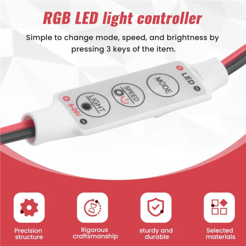 3 keys Controller Dimmer for 3528 5050 LED Single Color Strip Light  12V 144W 2