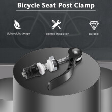 Black Bicycle quick release post clamp binder 6 x 55mm rod