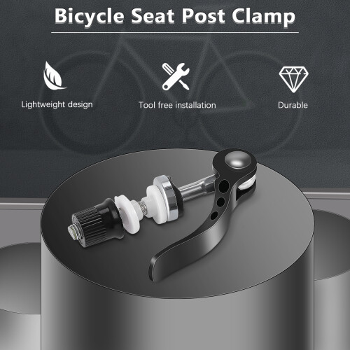 Black Bicycle quick release  post clamp binder 6 x 55mm rod 1