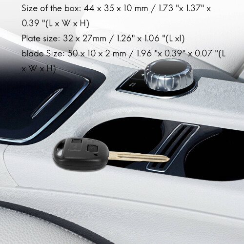 2 BUTTON REMOTE KEY SHELL For  Yaris 1