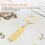 Faux 9999 Miniature Gold Tone Bar Pendant Key Chain 2