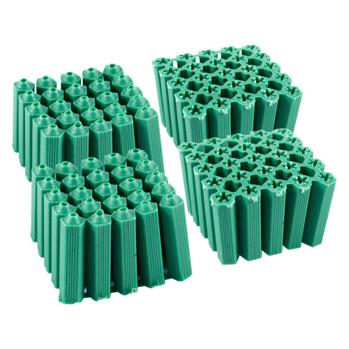 Mounting screws green 6 mm non-slip plastic dowel 2