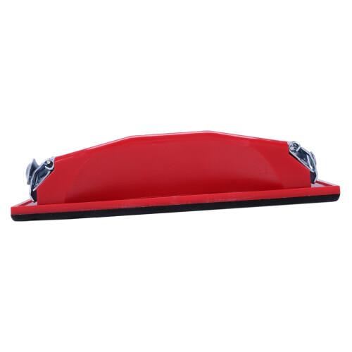 Rectangle paper grit sandpaper holder hand sander red black 1