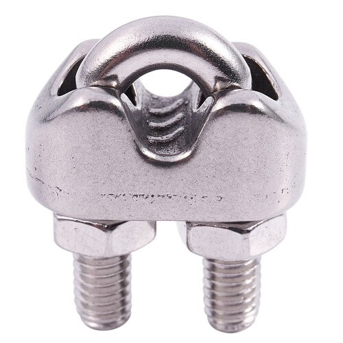 4pcs stainless steel cable clip saddle clamp for ropes 0.3cm 3mm wire 1