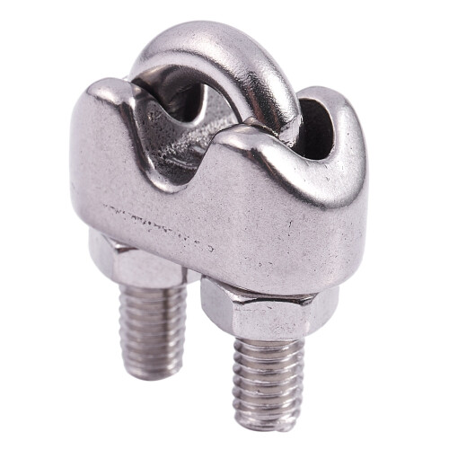 4pcs stainless steel cable clip saddle clamp for ropes 0.3cm 3mm wire 2