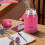 Stainless Steel  belly  bottle(rose red)200ml 6