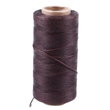 260M 150D 1MM Leather Sewing Waxed Wax Thread Hand needle Cord DIY New Color:Dark Brown