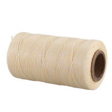 260M 150D 1MM Leather Sewing Waxed Wax Thread Hand needle Cord DIY New Color:Cream-Coloured
