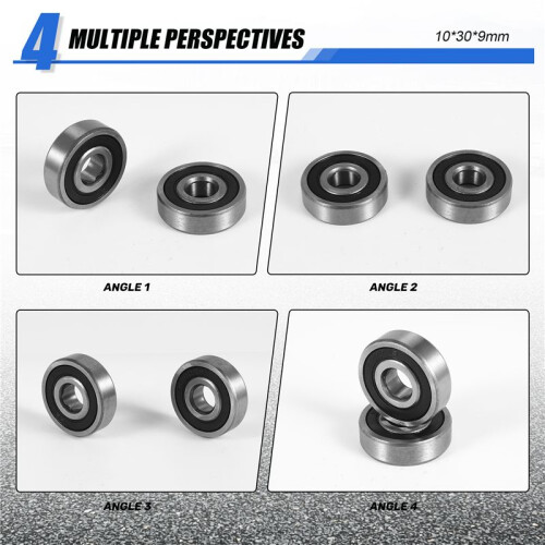 6200RS Shielded single row deep   bearing 10mm x 30mm x 9mm 2 pieces 2
