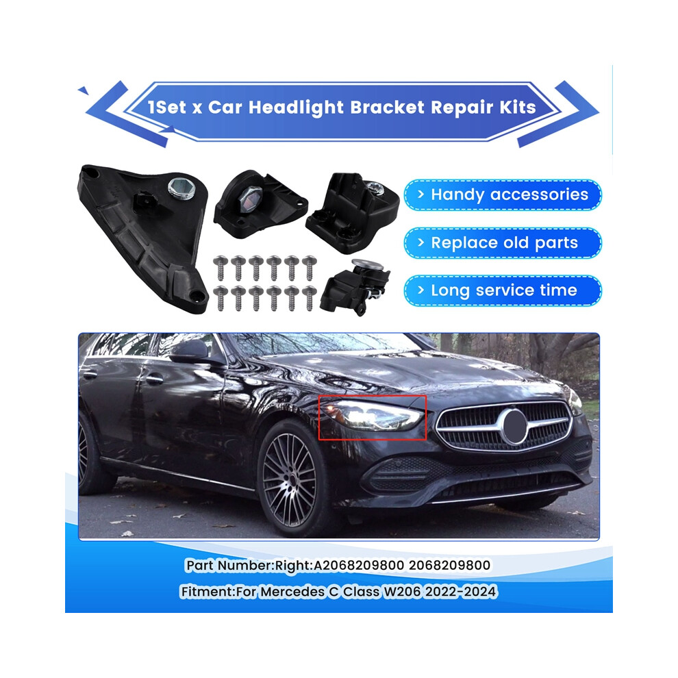 Car Front Headlight Repair Bracket Kits For - C Class W206 2022-2024 Headlamp Fixed Claw A2068209800 Right 6032983515329