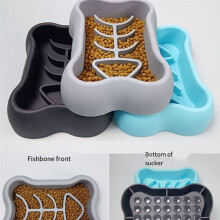 Dog Bowl, Fun Food Bowl,Dog Pet Bowl,Dog Food Bowl,Rice Bowl,Dog Slow Food Bowl,Anti-Choking and Anti-Vomiting Gray