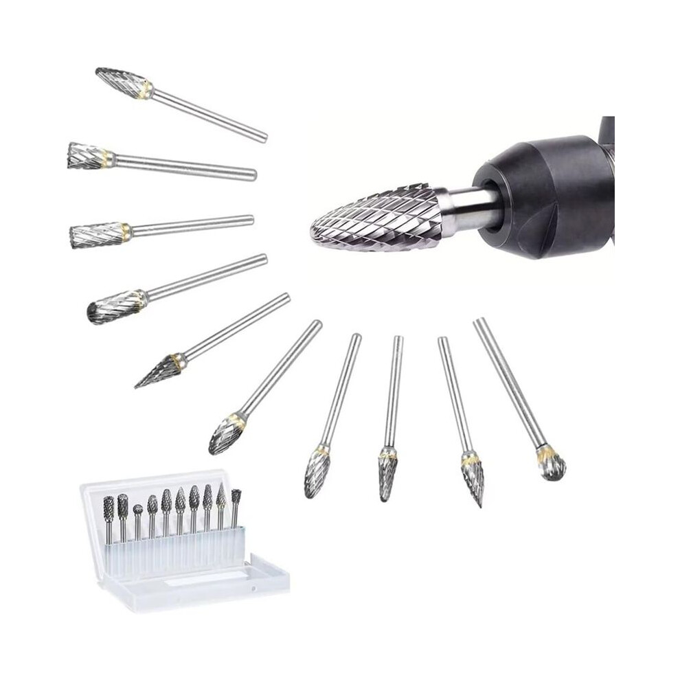 Carbide Burr Set Compatible Rasp Bits Accessories For Woodworking Drilling Metal Carving Engraving Polishing 6031206293730