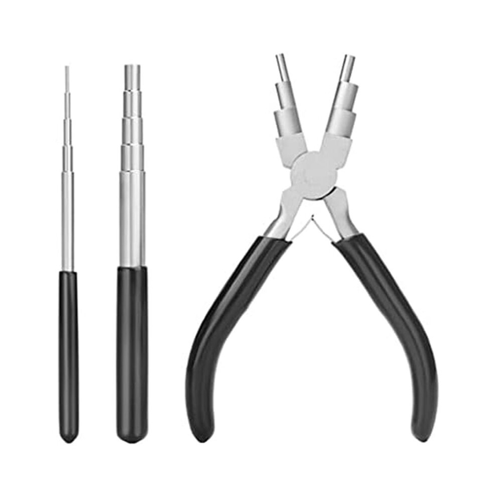 Wire Looping Tool Wire Looping Mandrel And 6 In 1 Bail Making Plier For Jewelry Wire Wrapping And Jump Forming Black 4712551370384