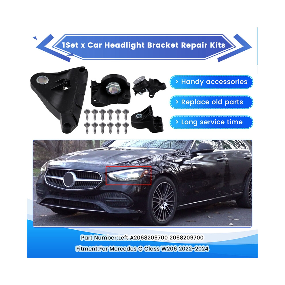 Car Front Headlight Repair Bracket Kits For - C Class W206 2022-2024 Headlamp Fixed Claw A2068209700 Left 6033832963940