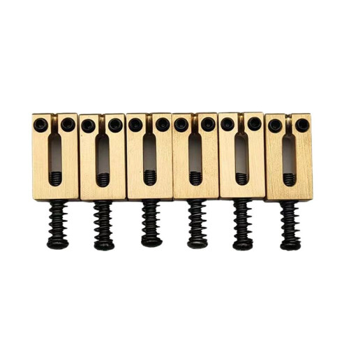 Elgitarrbrosadlar Mässing 10,5 mm Tremolo Delar Elgitarr Bridgesträngsadel Gitarrdelar Svart & Guld 2