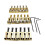 Elgitarrbrosadlar Mässing 10,5 mm Tremolo Delar Elgitarr Bridgesträngsadel Gitarrdelar Svart & Guld 8