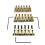 Elgitarrbrosadlar Mässing 10,5 mm Tremolo Delar Elgitarr Bridgesträngsadel Gitarrdelar Svart & Guld 9