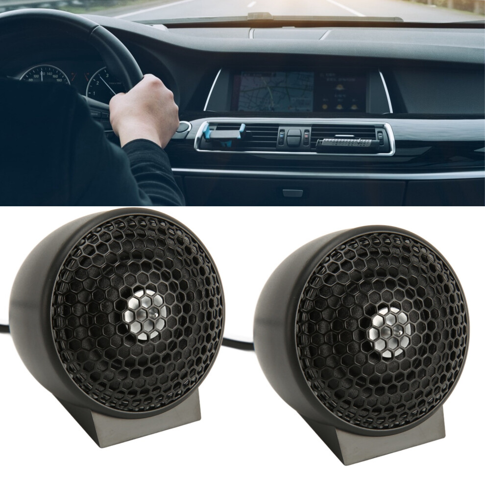 150W Dome Tweeter 2-Pack For Car Audio Systems Black 4631372403296