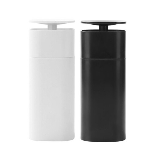 Kitchen Sink Countertop Detergent Distributor Bathroom Pressing Hand Storage Container Soap Container Black + White