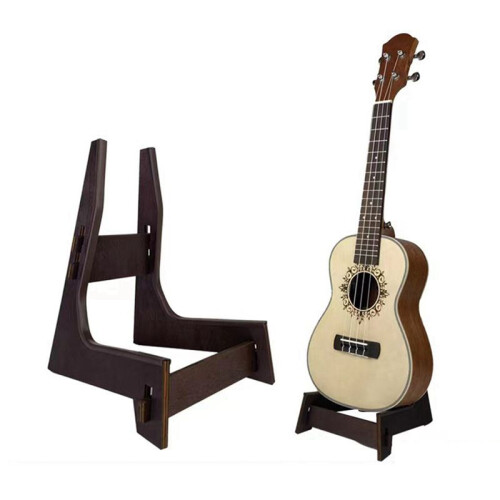 Golvfäste för Gitarr Avtagbart Gitarrställ i Trä Ukulelehållare Violin Akustisk Gitarr Universal Förvaringsställ C 2