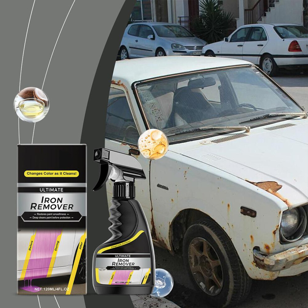 Car Rust Remover, Car Care, Quick Rust Remover, Car Exhaust Pipe Rust Remover Spray, Clean Metal Iron Powder Stains 120Ml 6935161558487
