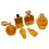 Ensemble de bouteilles de parfum miniatures pour maisons-Jaune 1
