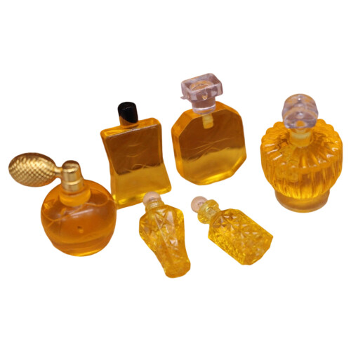 Ensemble de bouteilles de parfum miniatures pour maisons-Jaune