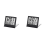 2X Electronic Folding LCD Digital Alarm Clock Desktop Temperature Hygrometer Clock Black 1