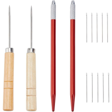 Hair Rooting Holders Kit 0.7/0.9Mm With Wood Awls Crochet Hooks For Wig Implant Making Supplies