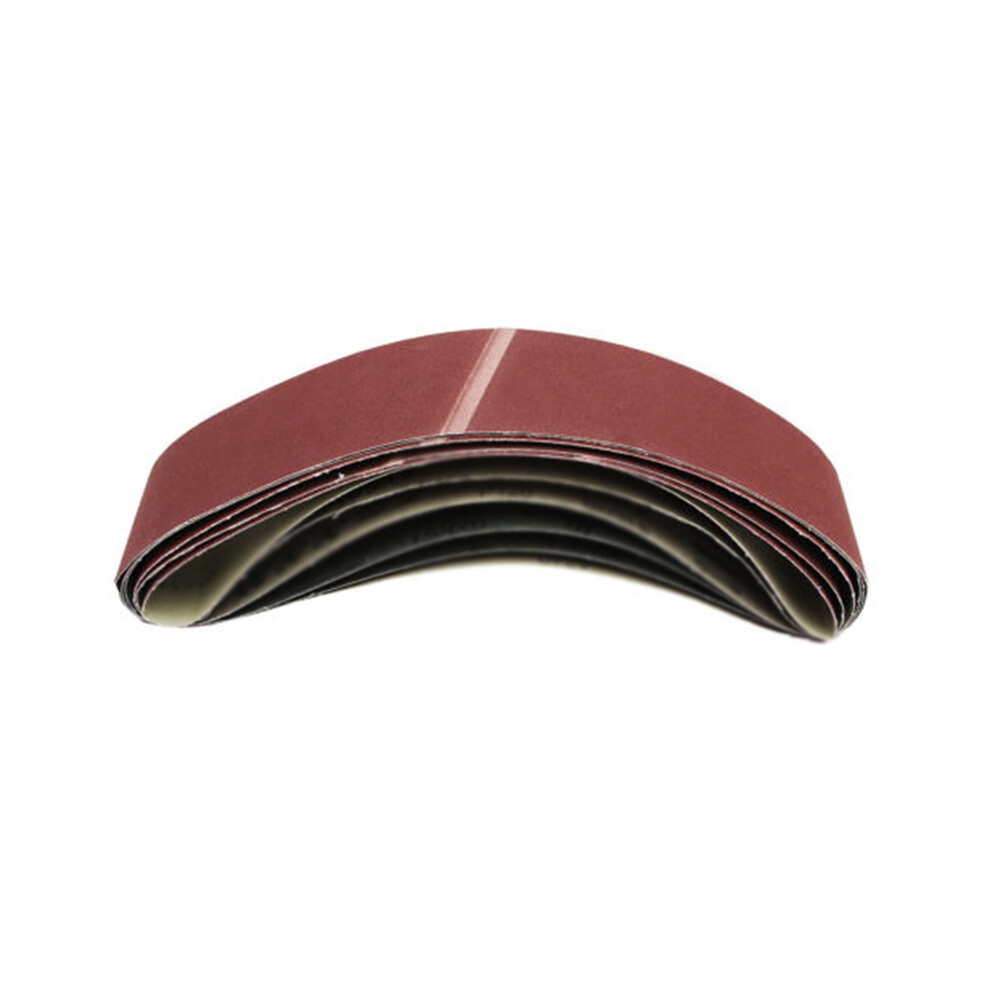 Versatile 6Pcs Set Aluminum Oxide Sanding Belts 915 100Mm 60/80/100/120/150/180 Grits For Multiple Applications 6935161555172