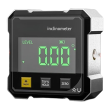 Inclinometer Dual-Laser Tilt Meter 4-Sided Magnetic With Laser Alignment Compact