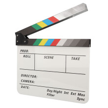 Filmklappe, knackiger Sound, farbenfrohe, tragbare