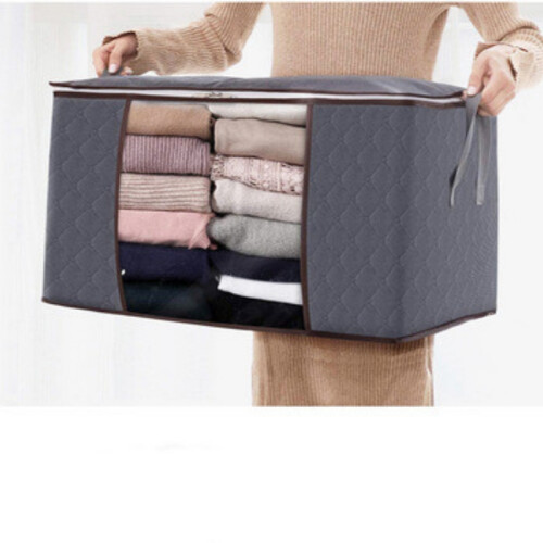Storage bag for sheets, blankets, clothes 60x43x35 cm Grey   1-pack 1