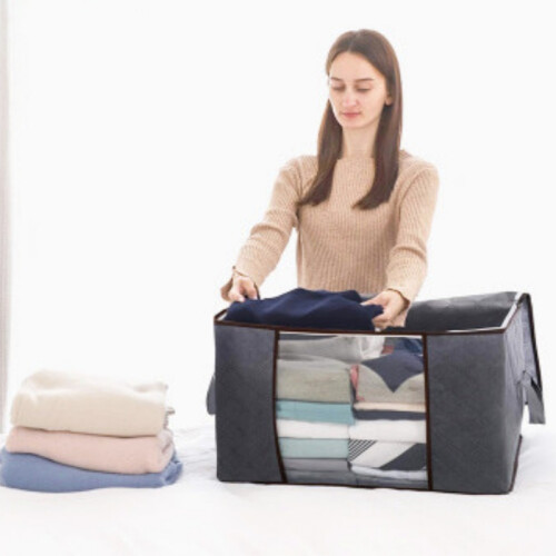Storage bag for sheets, blankets, clothes 60x43x35 cm Grey   1-pack 2