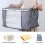 Storage bag for sheets, blankets, clothes 60x43x35 cm Grey   1-pack 5