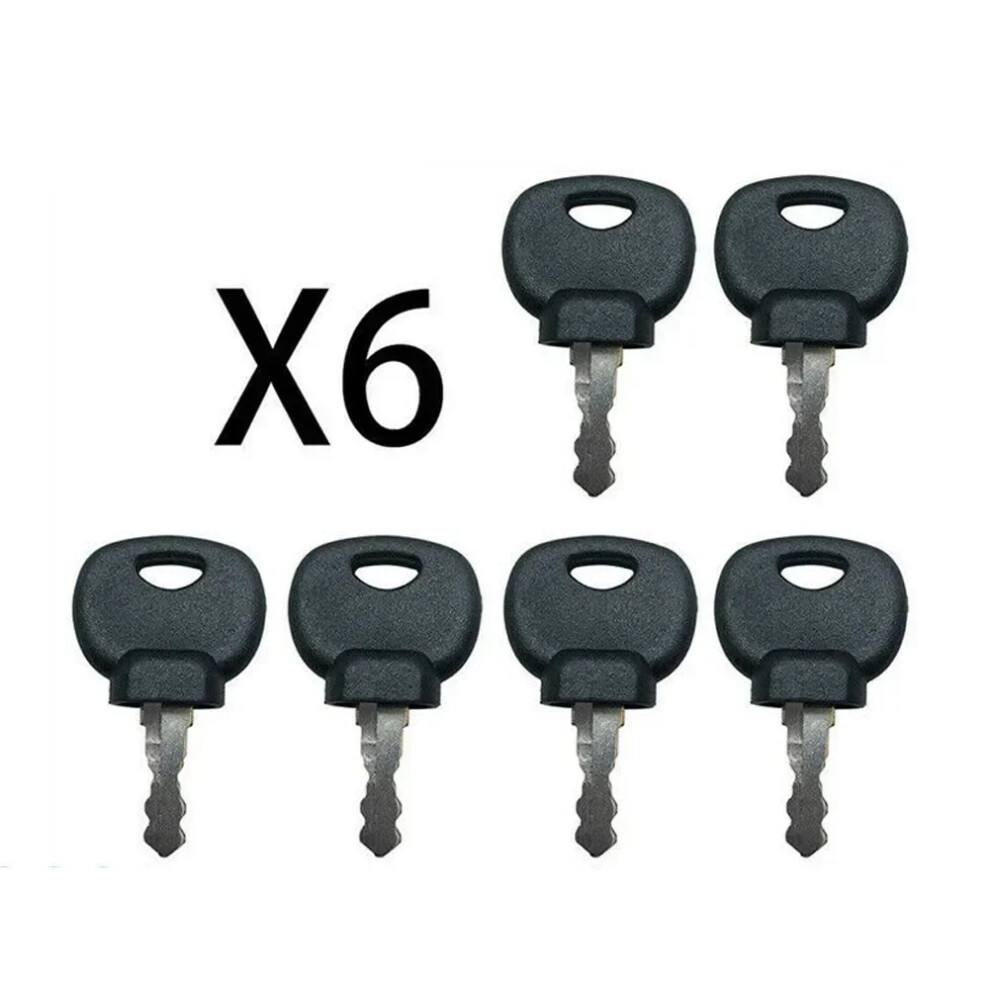 6Pcs Ignition Key Plant Application Spare 14607 For Jcb Bomag Manitou Tractor Ignition Starter Switch Key For Jcb 3Cx 6935161521474