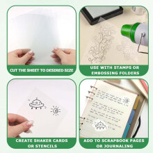 Acetate Sheets Clear Heat Resistant-Transparent For Card Making, 10PCS 4.3X6.3-Inch Plastic For Wraps