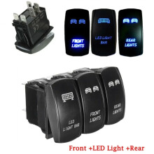 Carhome IP66 Wasserdichter 50 26mm blauer LED-Kippschalter Ersatzsatz für Lkw für UTV Polaris RZR 900 1000 Nützlich