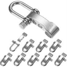 Metal U-Bow Shackle Buckle 10PCS-Adjustable Paracord Bracelet Shackle For Outdoor Rope, Belt& For Survival Bracelets