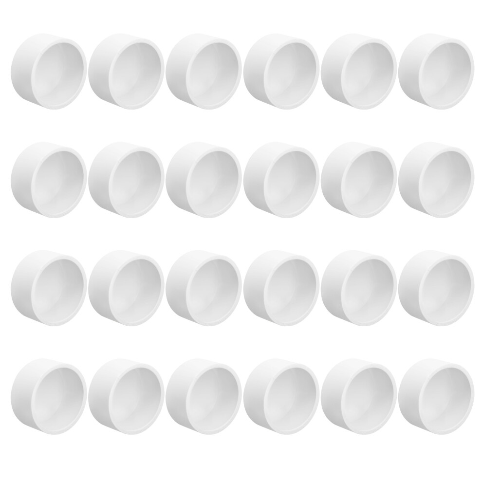 24Pcs Sch40 Pipe Caps 1 Inch Sturdy Pvc End Protectors-Silver 7732000550683