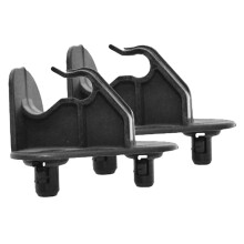 2-Stück-Scheinwerfer-Scheinwerfer, Motorhaubenhalterung, Halterung, Clip-Klemme, passend für Peugeot L37 Schwarzes Kunststoff.