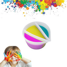 Y17A 4X Reusable 3 Channels Split Color Mixing Cups For Paints, Resin Pouring Painting Tools DIY Making Drawing Accessories