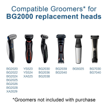 Y17A 2PCS Replacement Foil Blade For BG2000T BG-2020 BG2026 HCP022 BG2024 XA2029 BG2040 BG2025 Electric Shaver Head
