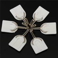 30 Pieces Wall Door Hook Towel Holder Self-Adhesive Bathroom Kitchen Glue Hook White
