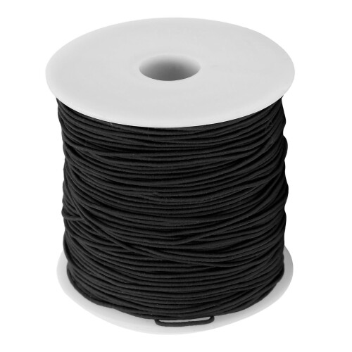 Schwarßer elastischer Perlenfaden 100m DIY Schmuck- und Bastelgurt 1