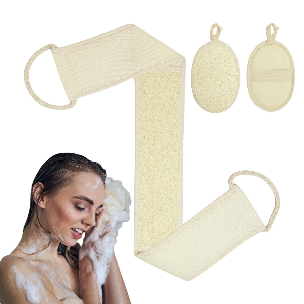 Organic Loofah, Reusable Extra Gentle NonSlip Scrubber for Shower Travel