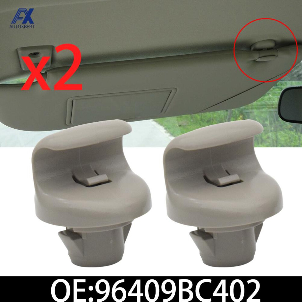 2Pcs Car Sunvisor Sun Visor Clips Hook Holder Bracket Cover For Nissan Qashqai J10 Dualis Removal Retainer 96409Bc402 Gray 6935161464061