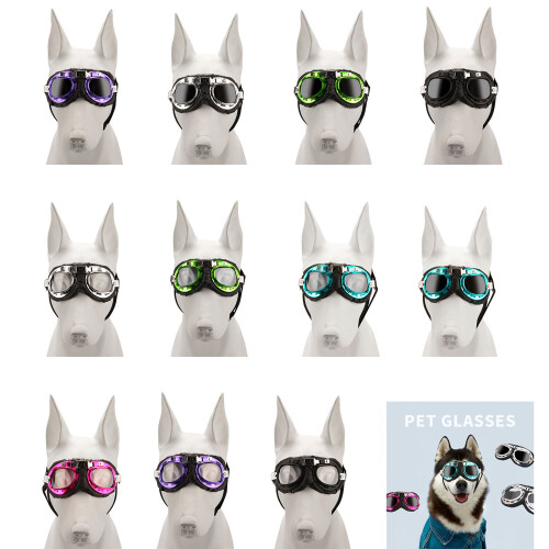 Pet Eye Protecting Goggles Sun Resistant-Silver Transparent 2